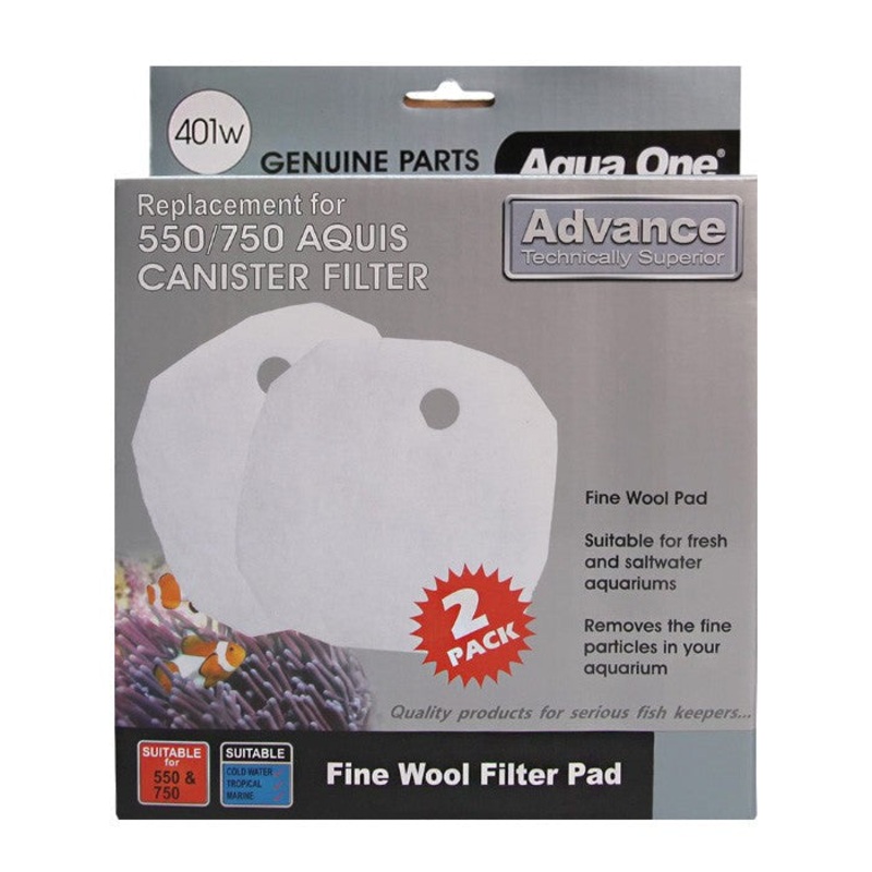 Aqua One Wool 2pk 401w – Aquis 550/750 (25401w)