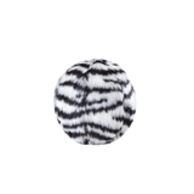 Fluff & Tuff Zebra Ball Small Squeakerless
