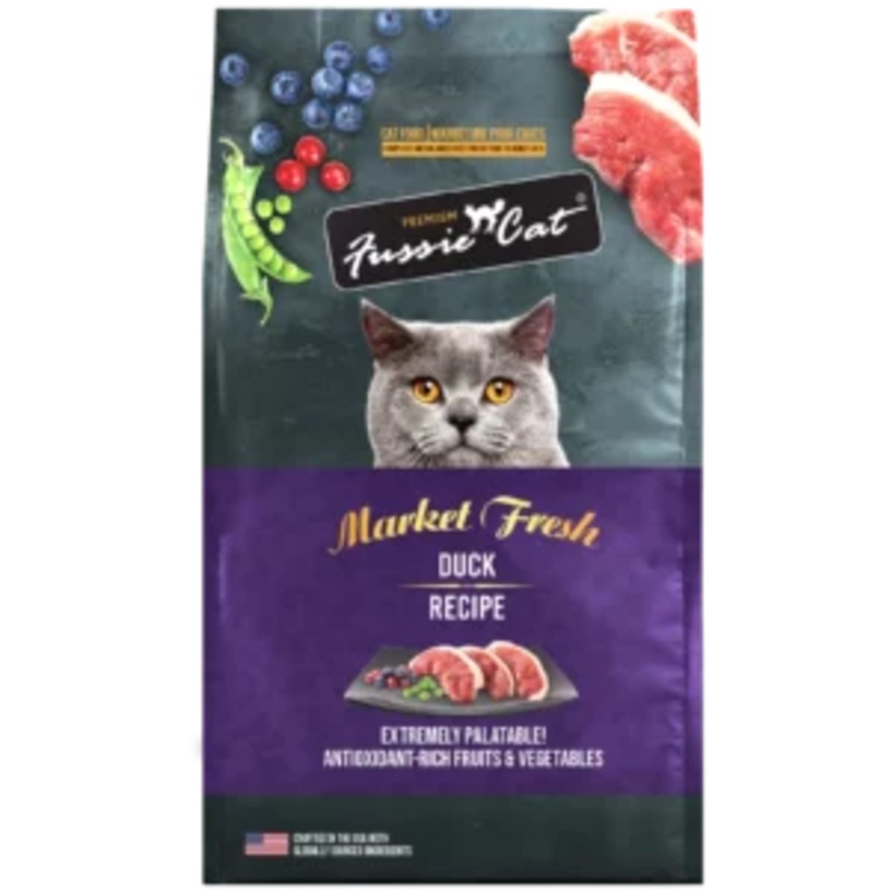 Fussie Cat Market Fresh Grain Free Duck Recipe Dry Cat Food 10-lb