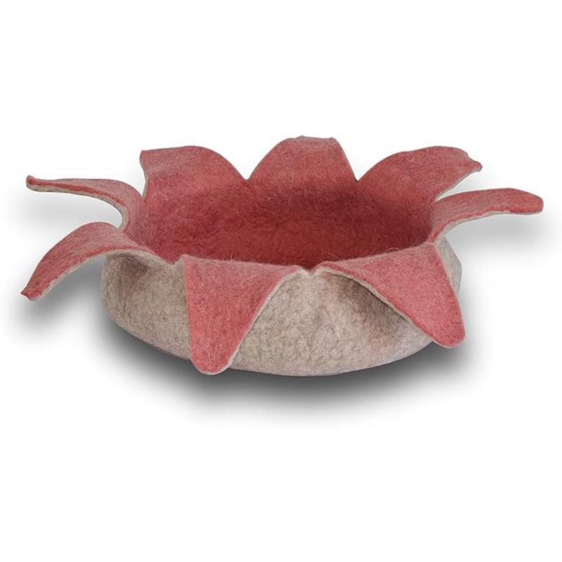 Distinctly Himalayan Wool Pet Basket Rose 14″