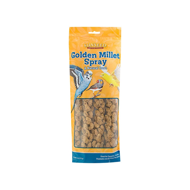 Sunseed Golden Millet Spray Natural Birds Treats 4 Oz