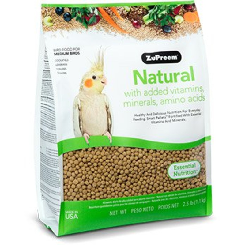 Zupreem Natural with Added Vitamins, Minerals, Amino Acids Medium Birds 2.5lb