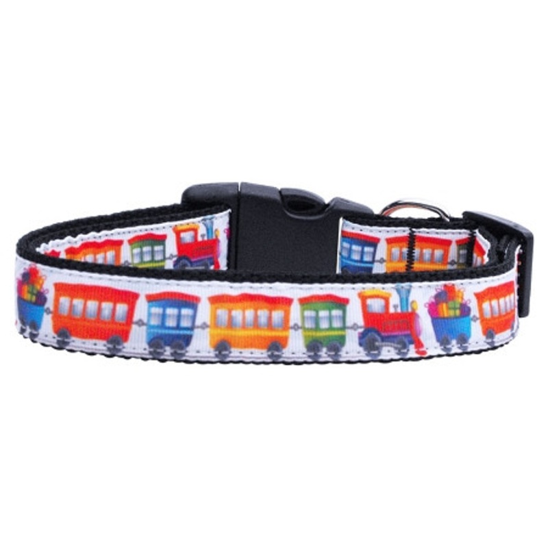 Trains Nylon Dog & Cat Collar