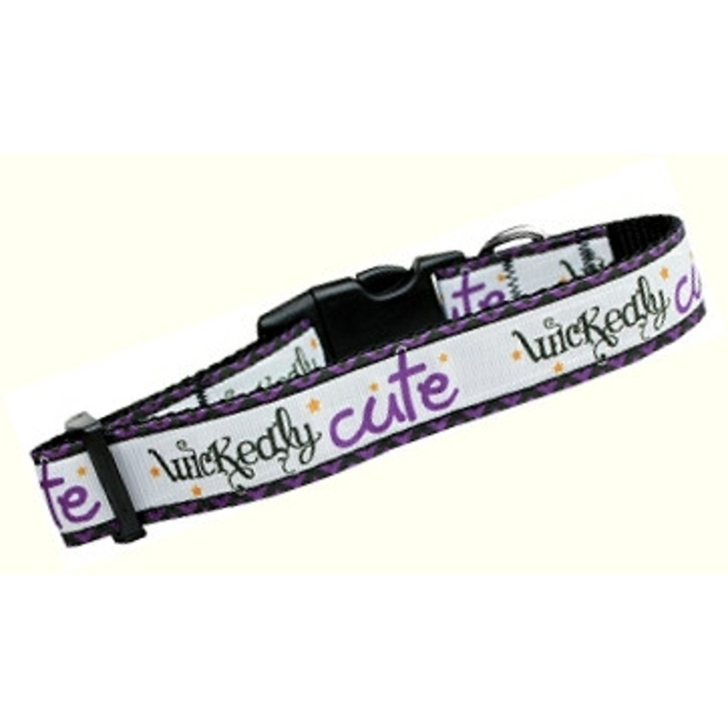 Wickedly Cute Nylon Dog Collar Medium