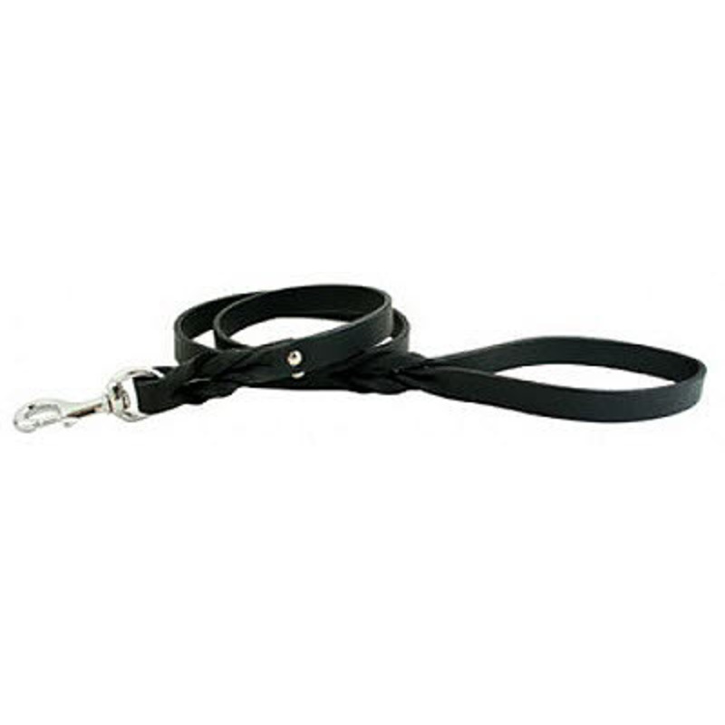 Braided Leather Dog Leash 3/4 x 48