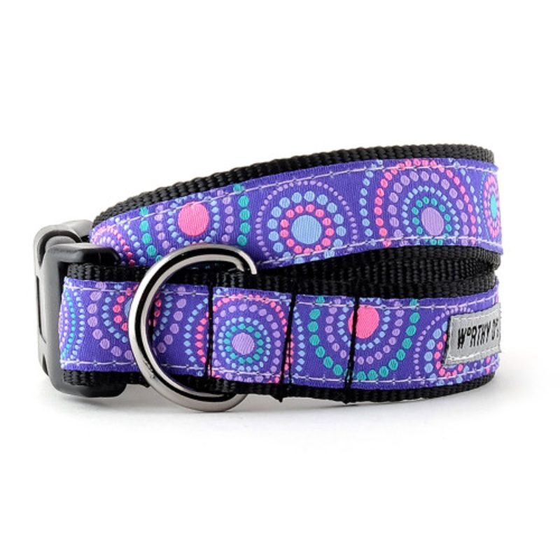 Sunburst Purple Pet Dog Collar & Optional Lead