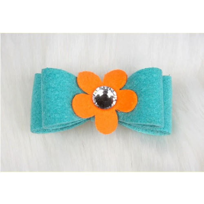 Secret Garden Flower Hair Bow Barrette – Custom TW 1 X 3/8