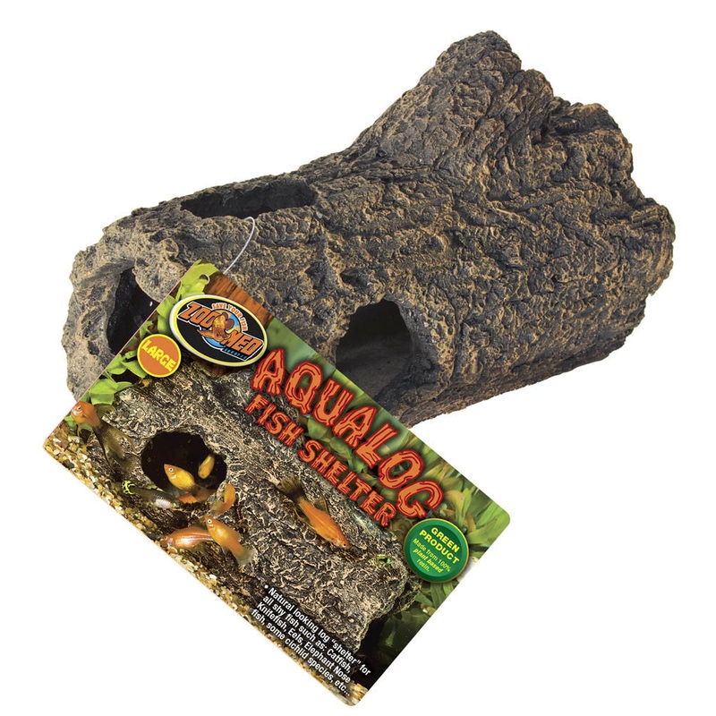 Zoo Med Aqualog Fish Shelter Brown LG