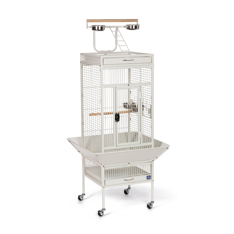 Prevue Pet Products Wrought Iron Select Cage Size^18″L x 18″W x 57″H|||Color^White