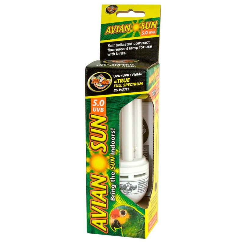 Zoo Med Avian Sun 5.0 UVB Compact Fluorescent Lamp White (DD)