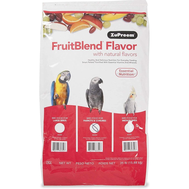 ZuPreem FruitBlend Bird Food Parrots & Conures 35 lb