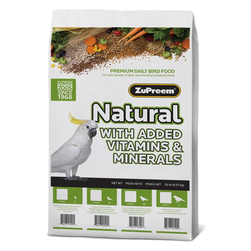 ZuPreem Natural Parrot & Conure Bird Food Size^20 Lb