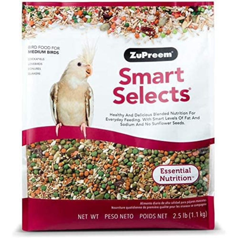 ZuPreem Smart Selects Bird Food Cockatiels & Lovebirds 2.5 lb