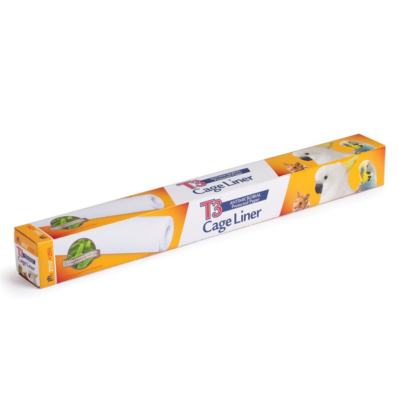 Prevue Pet Products T3 Antimicrobial Bird Cage Liner Size^21.5″L x 25’W