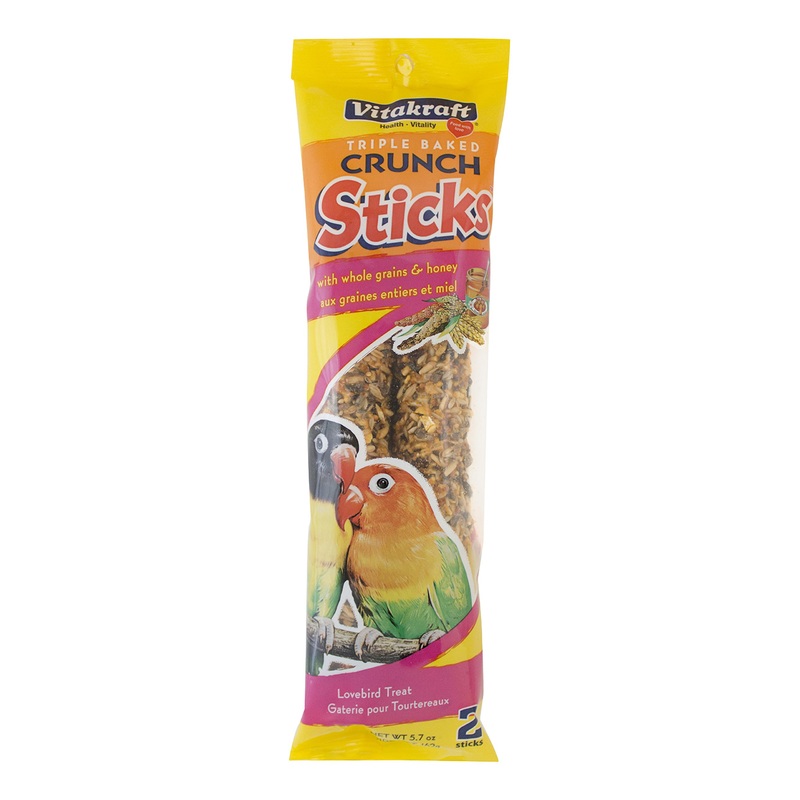 Vitakraft Lovebird Whole Grains & Honey Treat Sticks 2 Pack 5.7 Ounce Honey Sticks 5.7-Ounce