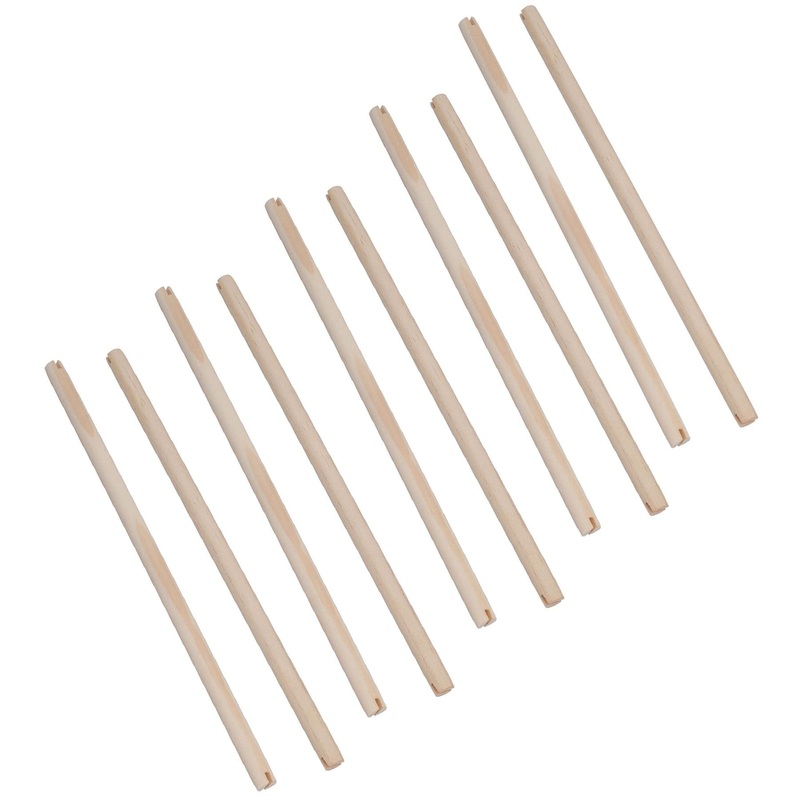 10PK Wooden Bird Perch Canary Budgie Cockatiel Parrot Bird Cage Accessory 12″ Small (12″) 10PK