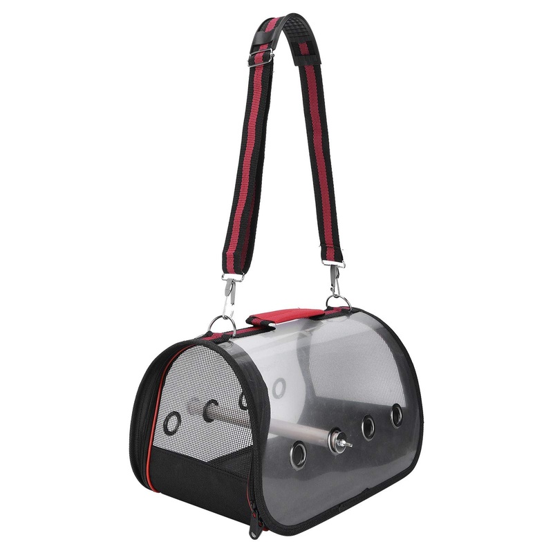 Tnfeeon Transparent Bird Carrier Portable Parrot Travel Cage Lightweight Breathable 360 Sightseeing Outdoor Bird Travel Backpack Birds Bag for Parrot Pets and Bird Perch Portable Bird