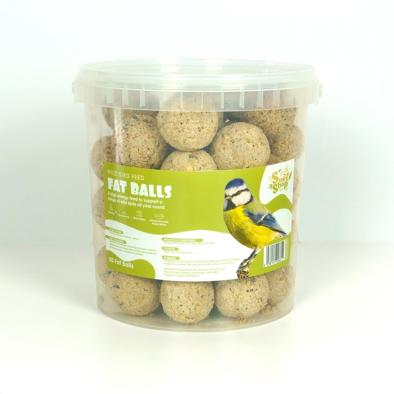 The Suet Shop Wild Bird Food Standard Suet Fat Balls High in Energy & Protein 80g x 50