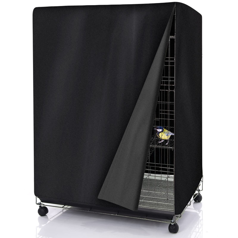 Bird Cage Cover Good Night Bird Cage Accessories Extra Large Bird Cage Cover Black Pet Cage Cover Breathable Parrot Cage Cover for Bird Critter Cat Cage to Small Animal Privacy Comfort
