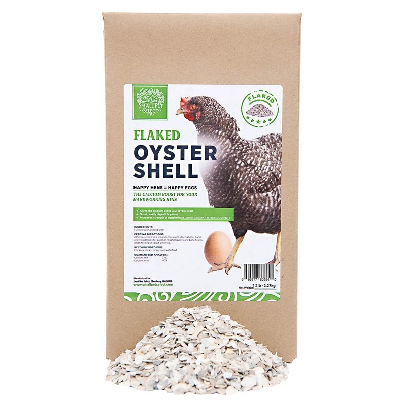 Small Pet Select Flaked Oyster Shell-Calcium Supplement for Chickens & Ducks 10 Pound (Pack of 1)