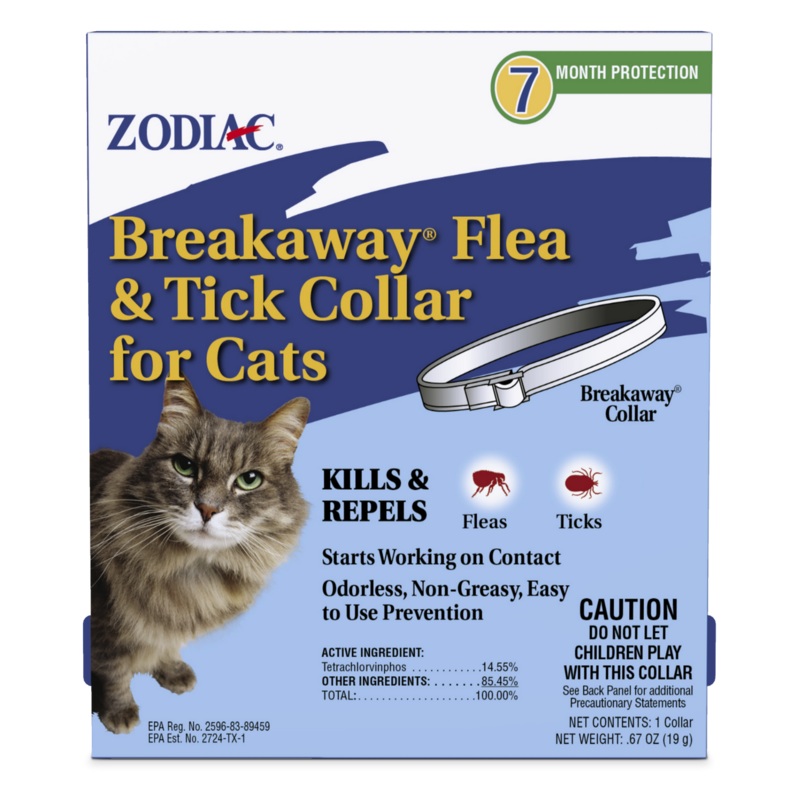 Zodiac Breakaway Flea and Tick Collar for Cats 1 pack