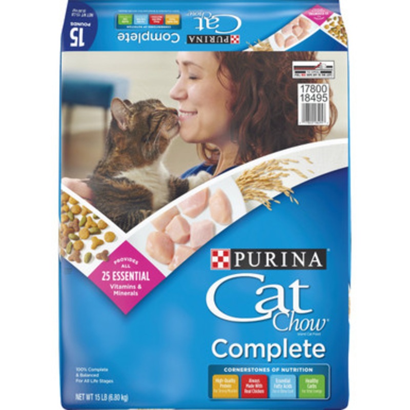 Purina Cat Chow Complete Balance 15 Lb. Kibble Blend All Ages Dry Cat Food 178864 736061