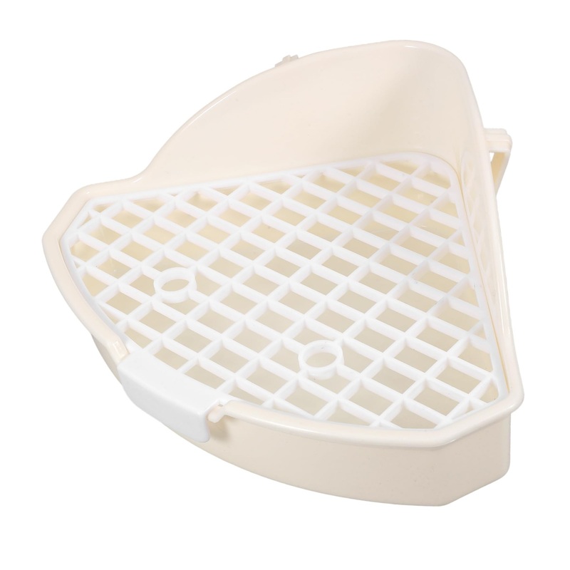 BESPORTBLE White Small pet Toilet cat Toilet Indoor Bunny Potty Tray Indoor pet Potty for Dogs abs 25.00X19.00X10.00CM White