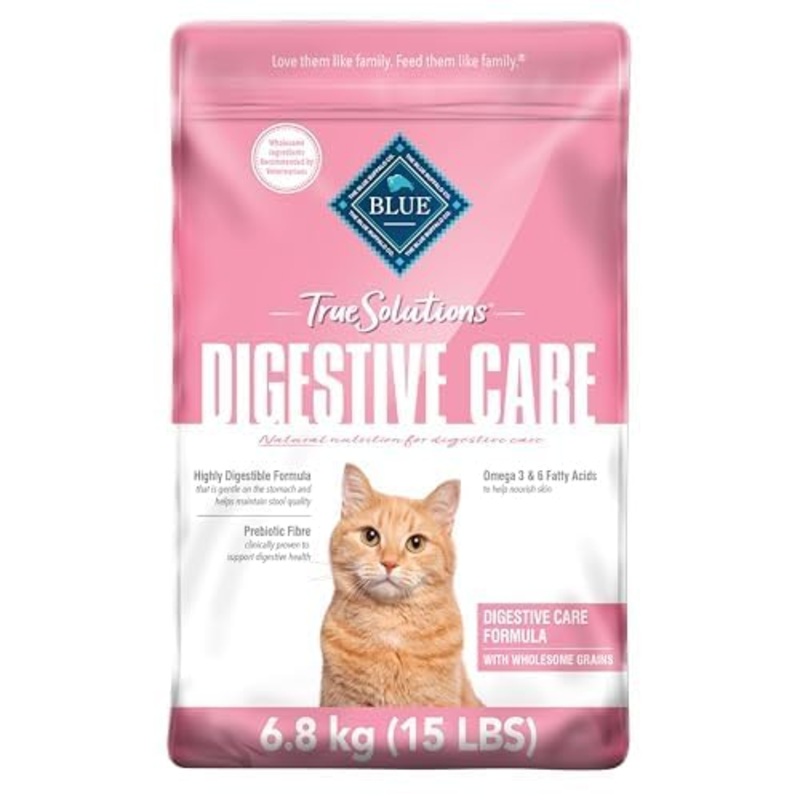 Blue Buffalo True Solutions Natural Adult Dry Cat Food Digestive Care Chicken 6.8kg bag Digestive Care Dry Cat Food – Lg Bag