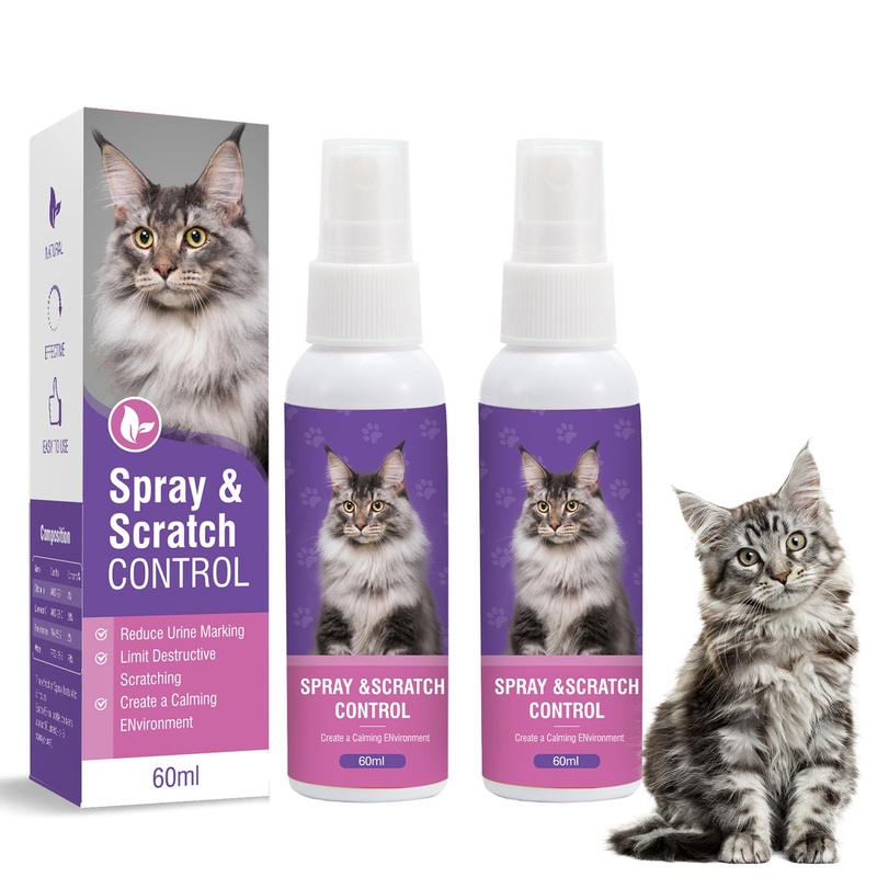 Cats sedative spray 2 pieces calming spray for cat cats -loving soothing calming relaxation anti -stress medium calming signs reduced conflict behavior m