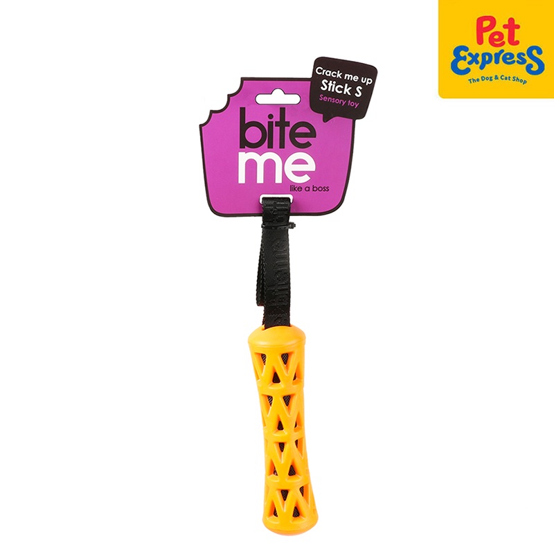 [FOR PRE-ORDER] Bite Me Crack Me Up – Stick Dog Toy Small Orange
