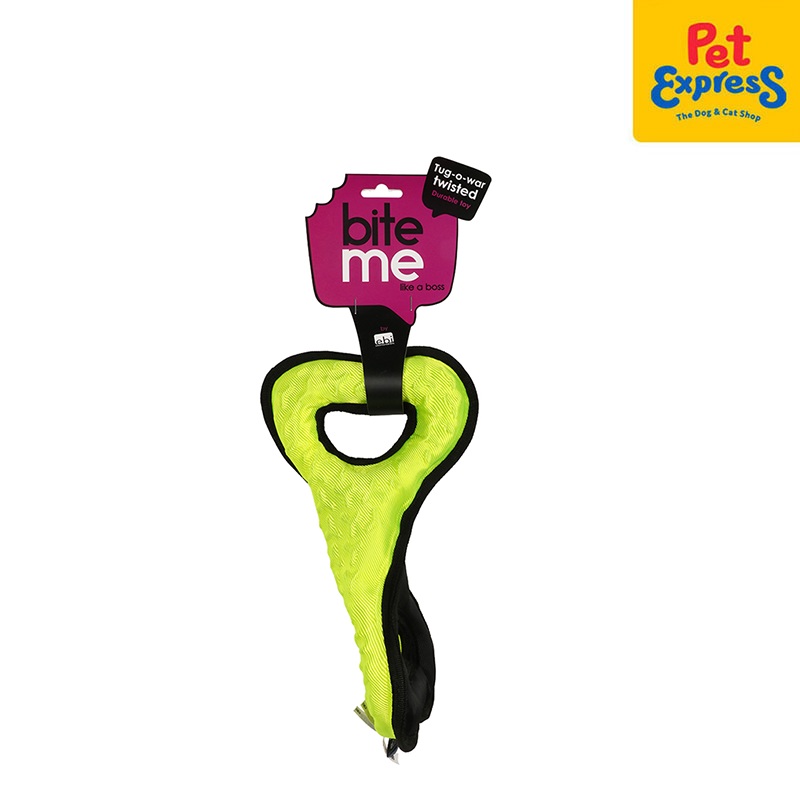 [FOR PRE-ORDER] Bite Me Tug-O-War – Twisted Dog Toy Yellow Green