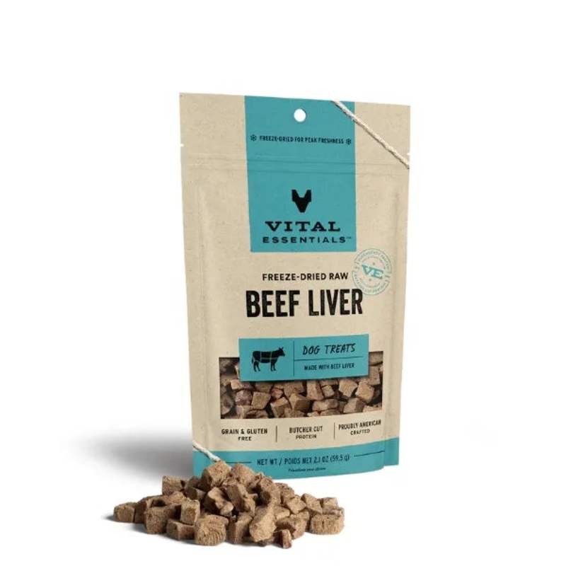 Vital Essentials Freeze-Dried Raw Dog Treats – Beef Liver