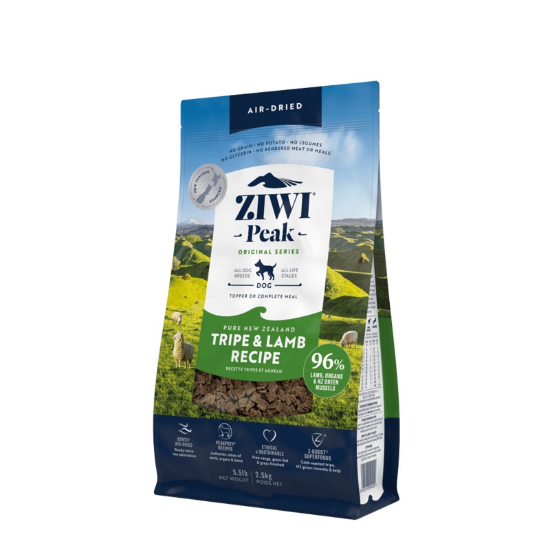 ZIWI PEAK Dog Air Dried Tripe & Lamb – 2.5kg