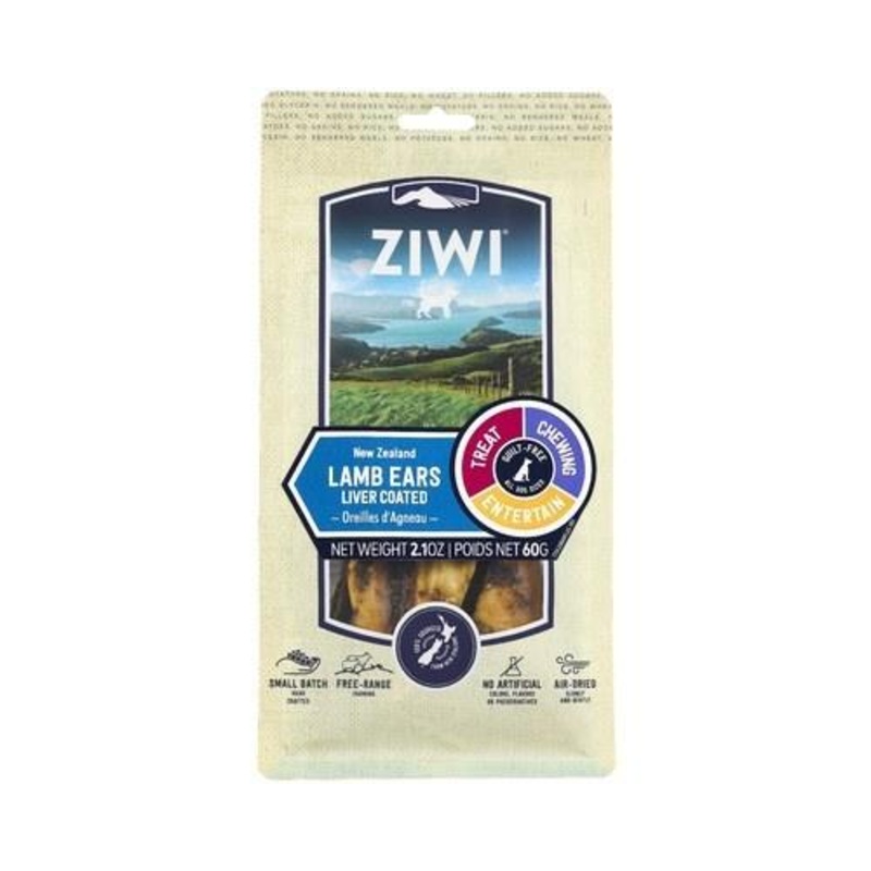 ZIWI PEAK Dog Treats Liver Coated Lamb Ears