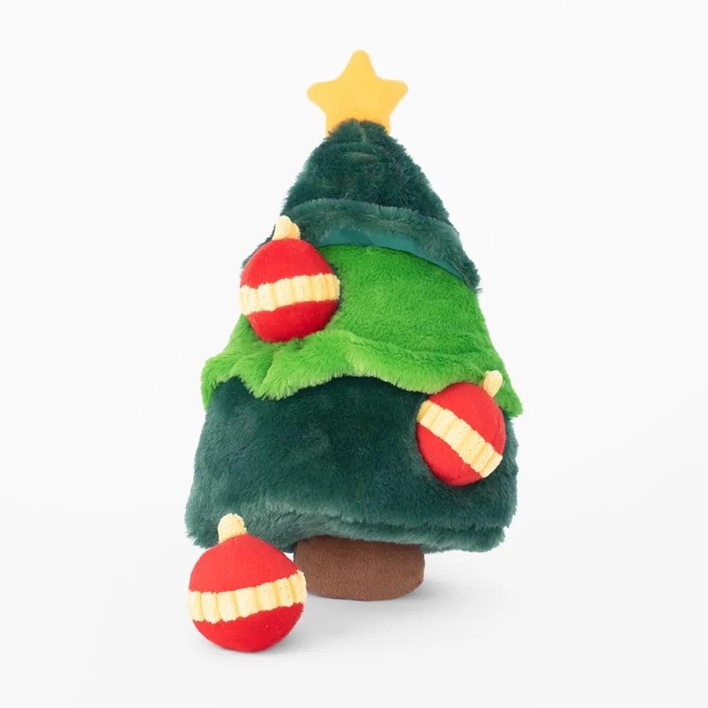 ZIPPY PAWS Holiday Zippy Burrow Christmas Tree Dog Squeaking Toys