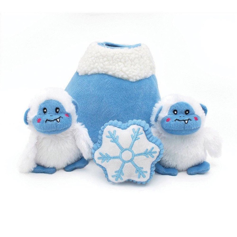 ZIPPY PAWS Holiday Zippy Burrow Yetti Mountain Dog Squeaking Toys