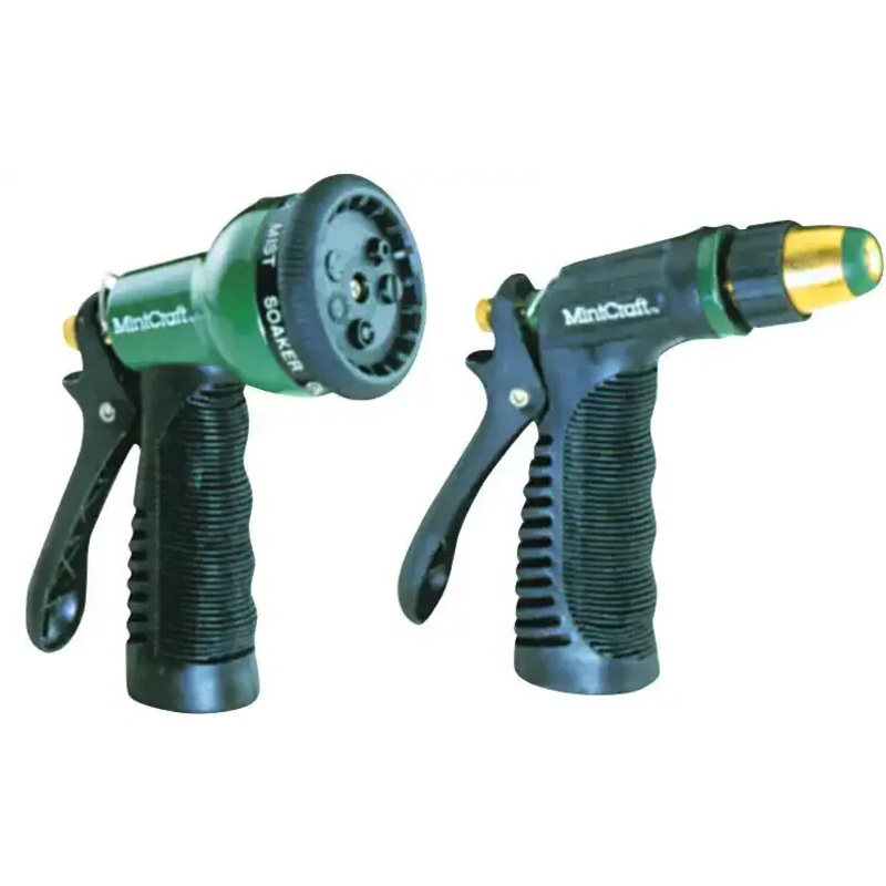 2 Piece 7 Pattern & Adjustable Grip Hose Nozzle Set