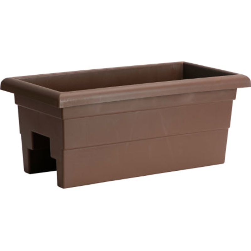 24″ Railing Planter, Brown