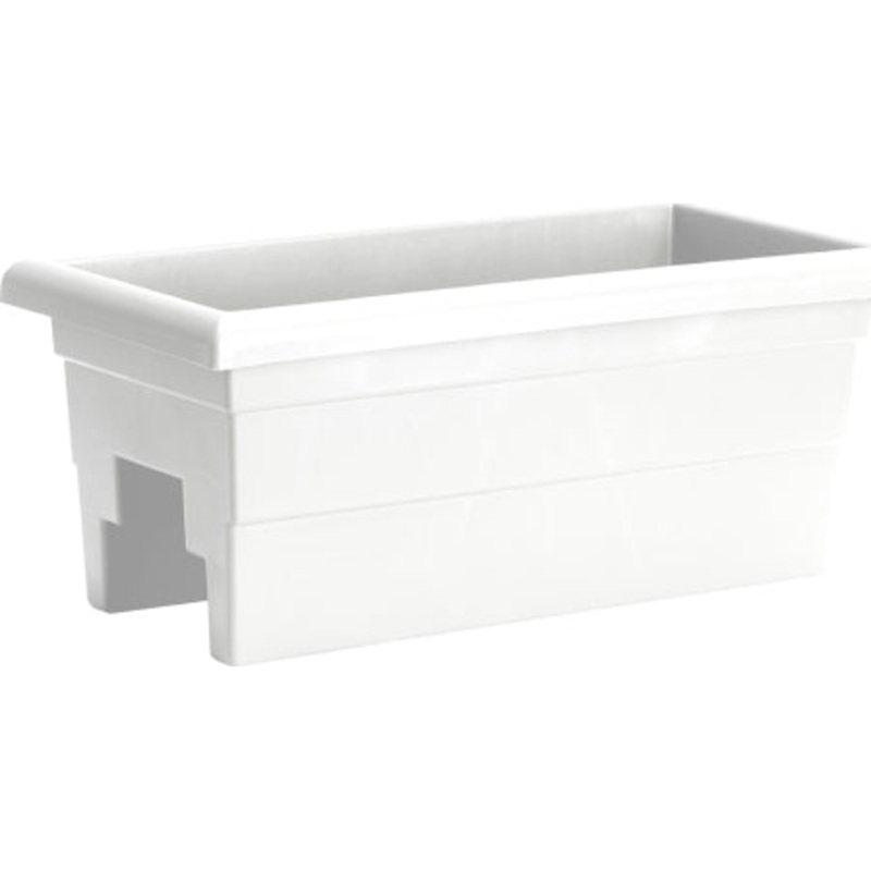 24″ Railing Planter, White