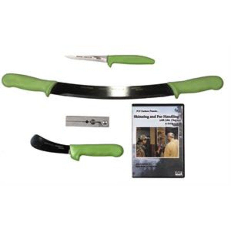 AuSable Brand Fur Handling Skinning Knives and Fleshing Knife Package