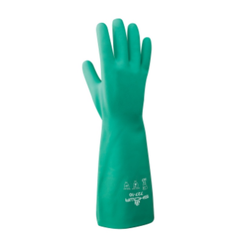 Glove Nitrile Medium 13” 15 mil Green Unlined