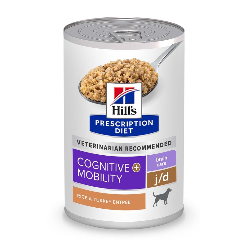 Hill’s Prescription Diet Brain Care + j/d Joint Care Rice & Turkey Wet Dog Food