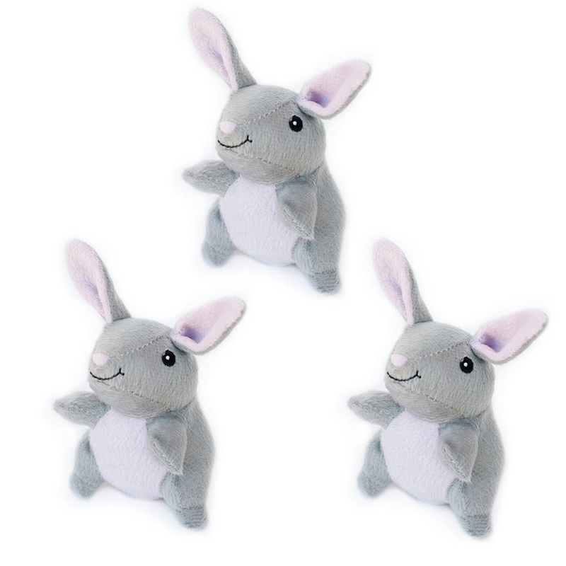 ZippyPaws Miniz 3 Pack Bunnies