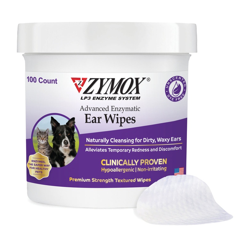 Zymox Advanced Enzymatic Ear Wipes – 6 oz. Jar (100ct)