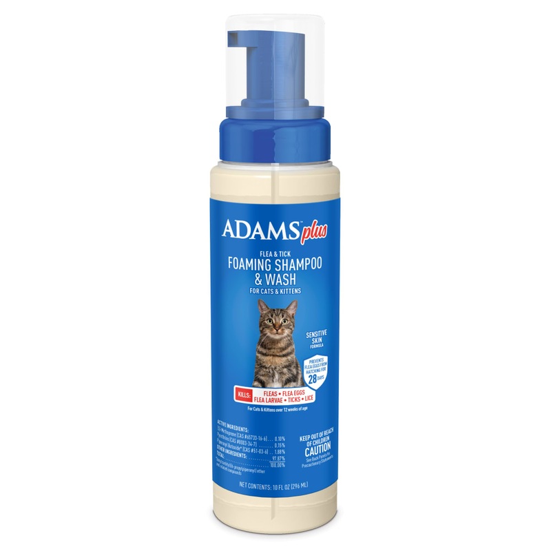 ADAMS Plus Flea & Tick Foaming Shampoo & Wash for Cats & Kittens