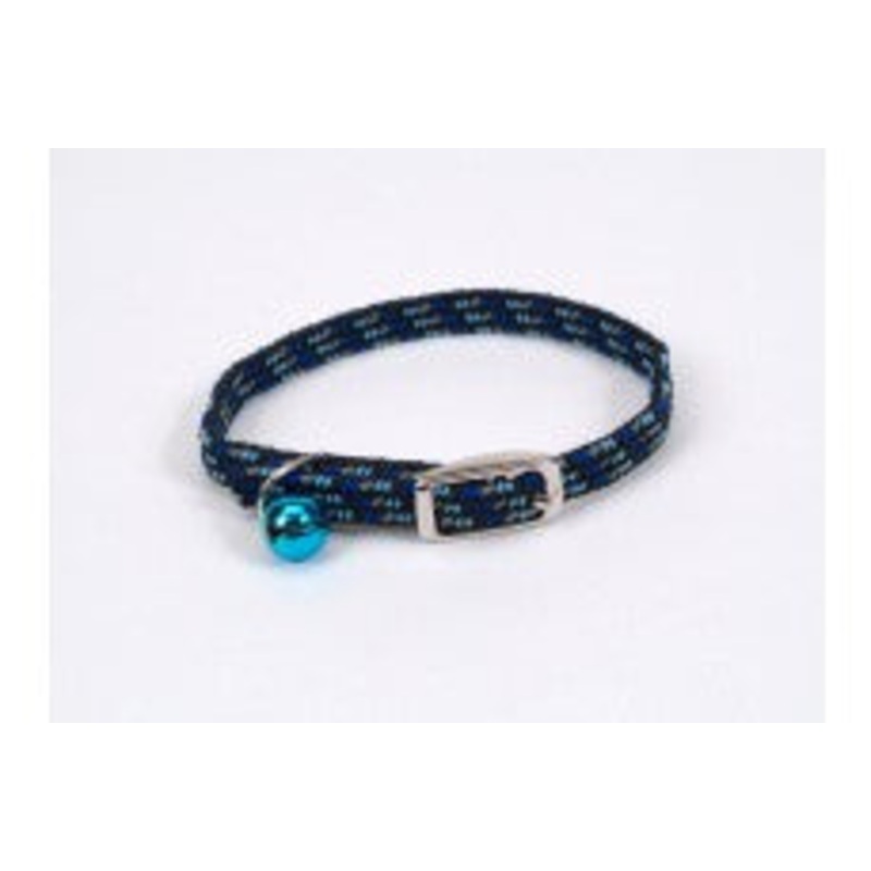 Coastal Li’l Pals Elasticized Safety Kitten Collar Refl Threads Black 5/16X8in