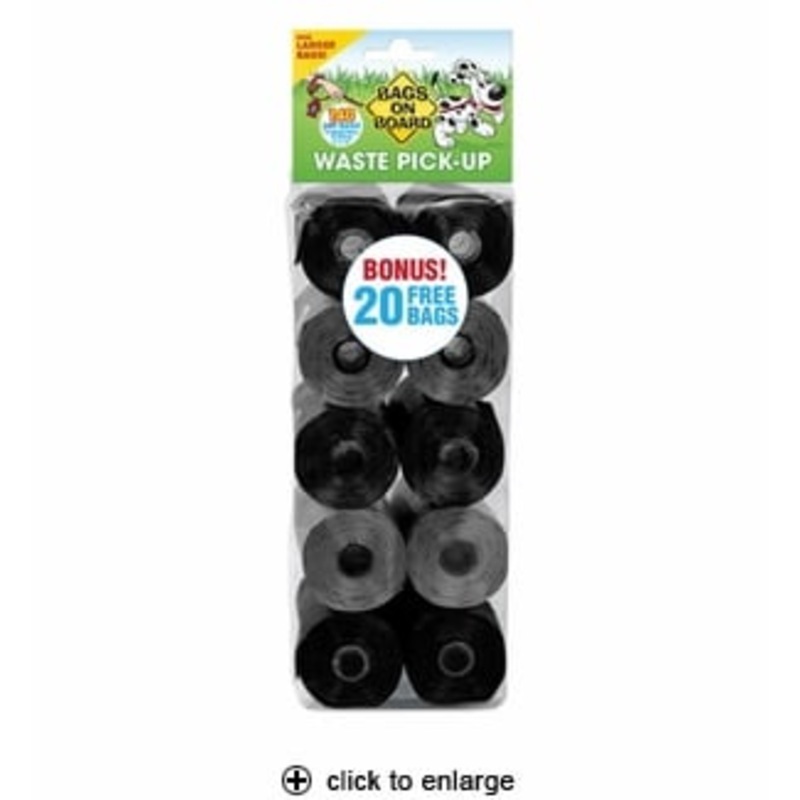 Bags on Board Dog Waste Bag Refills 120ct Black Grey