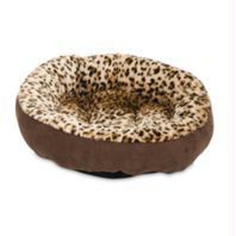 Aspen Pet 18 Round Bed Animal Print Dog Bed”