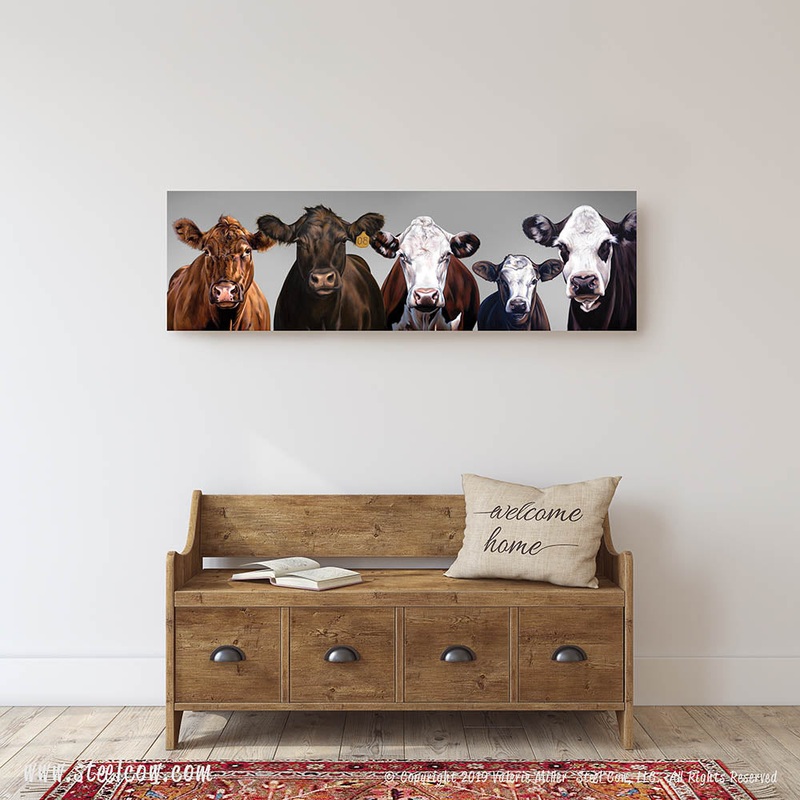 “Beefy Babes” Special Edition Gray Canvas Prints, Available in 5 sizes