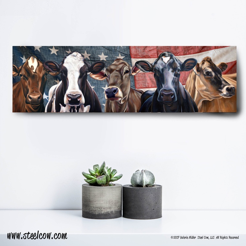 “Dairy Girls” Americowna Collection Canvas Prints, 3 sizes available